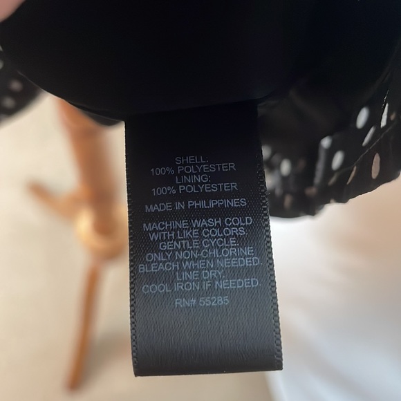 Express Black w/White Polka Dot Blousy Halter Dress w/Keyholes - Size Small - Picture 15 of 16